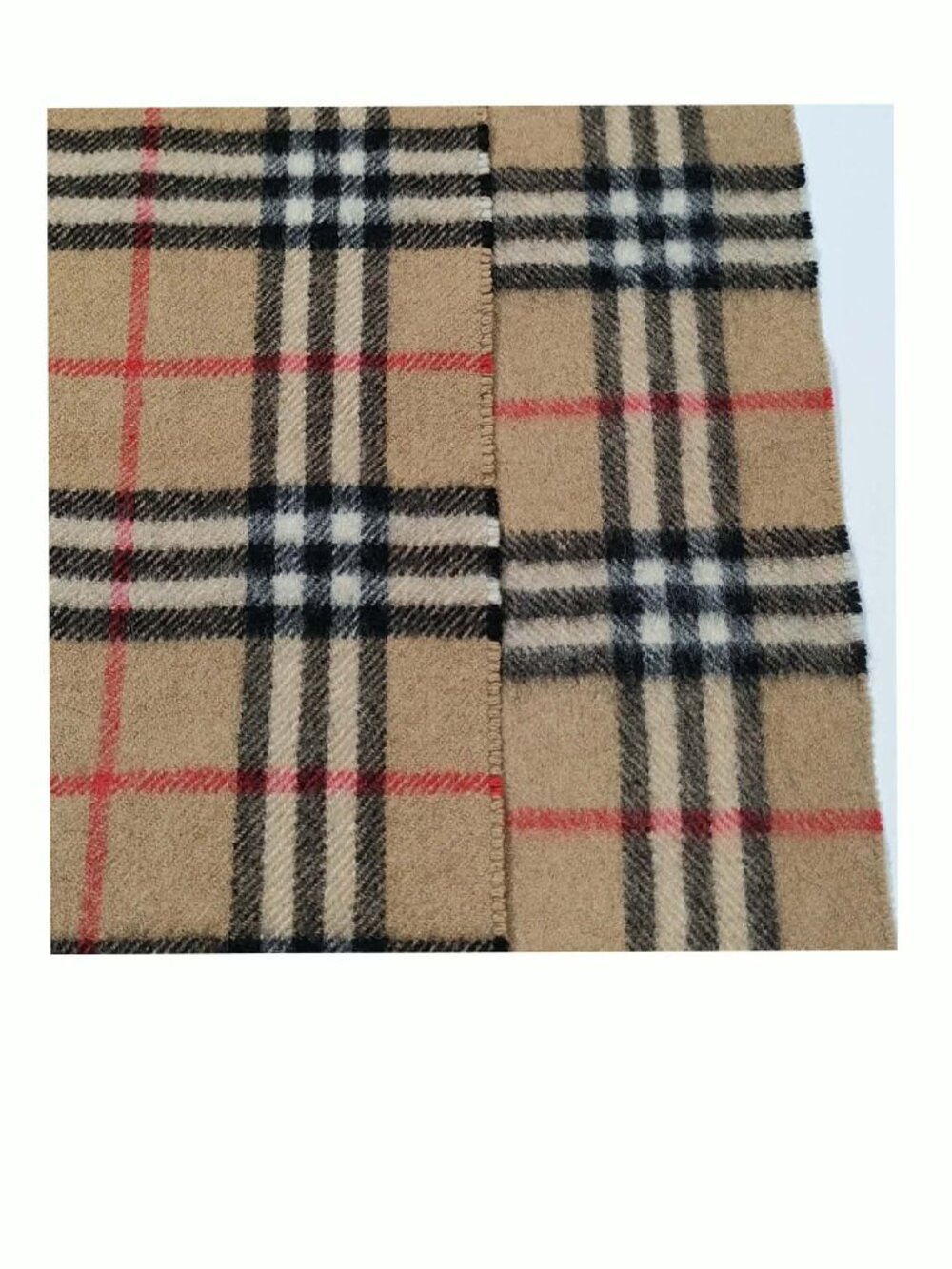 Authentic Burberry Classic Check Cashmere Scarf Beige - Picture 5 of 10